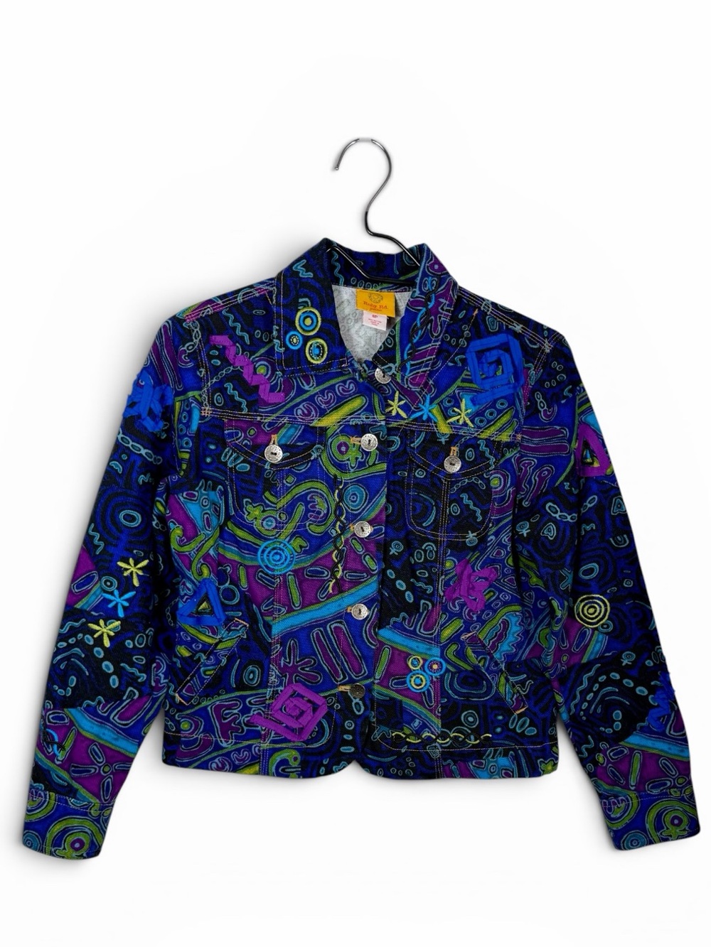 Rudy Rd Petite Women’s “Hearts Of Palm” Denim Jacket NWOT. Size 6 Petite. - Picture 14 of 15